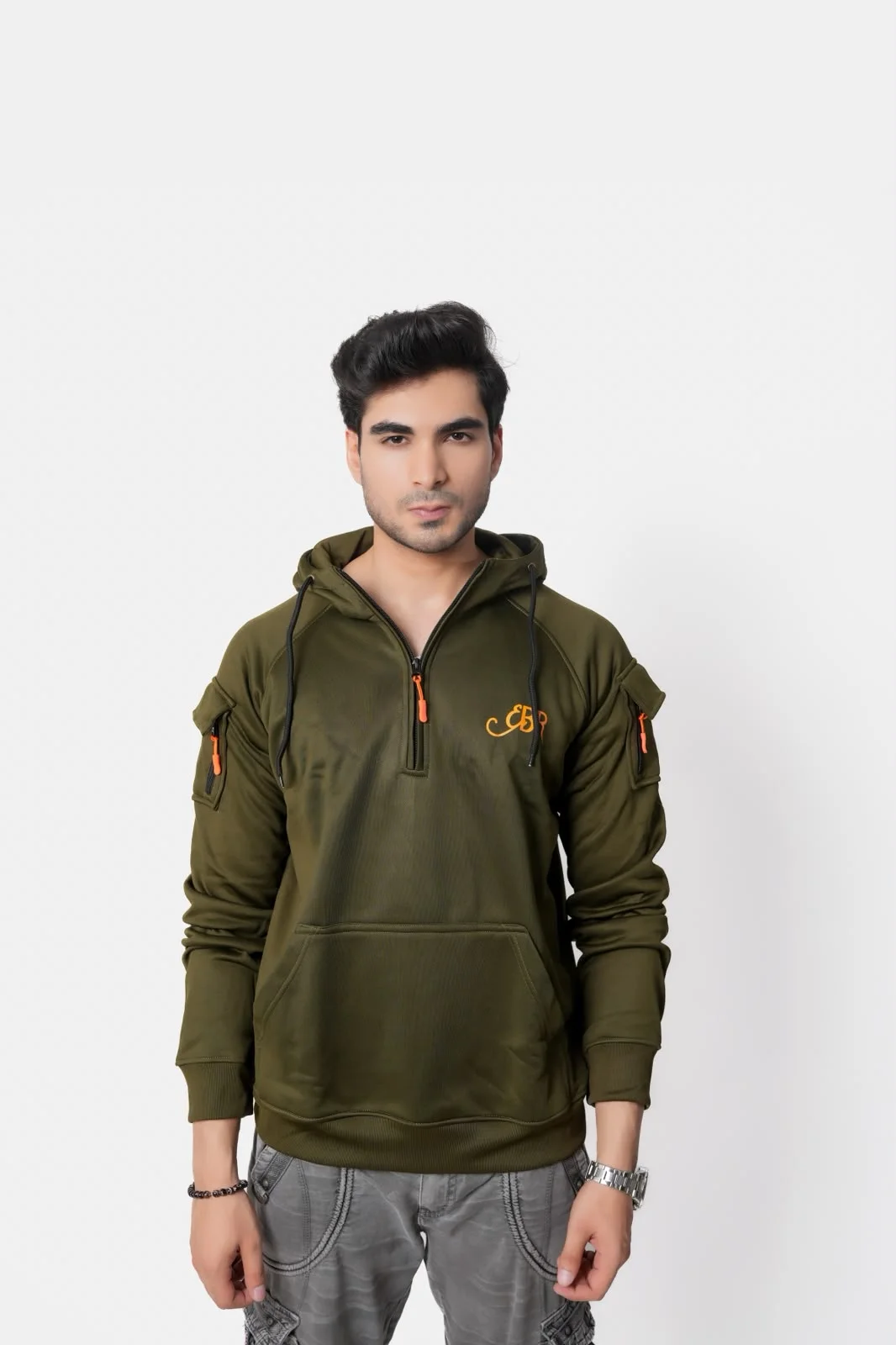 Premium Men’s Hoodie - Olive green